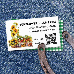 Bauernmarkt-QR-Code-Geschäftskarte Visitenkarte