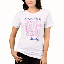 Bauernmarkt Süße Rosa Früchte T-Shirt