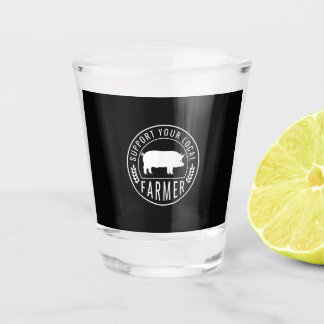 Bauernmarkt Unterstützen Sie Ihren lokalen Schwein Schnapsglas