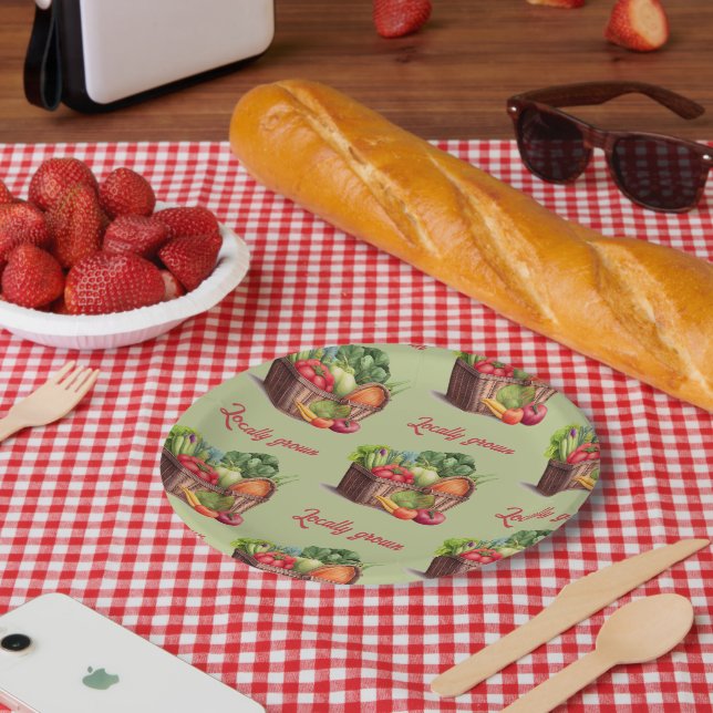 Bauernmarkt Vor Ort gezüchtete Babydusche Pappteller (Picknick)