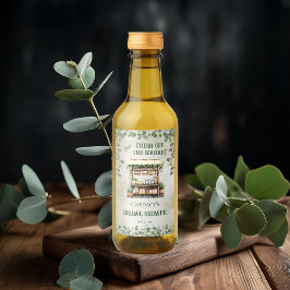 Bauernmarktplatz Begrüßungsstand Brautparty Weinetikett