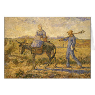 Bauernpaar auf dem Weg zur Arbeit von Vincent van 
