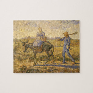Bauernpaar auf dem Weg zur Arbeit von Vincent van Puzzle