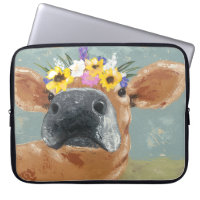 Bauernspass - Kuh mit Blume Crown