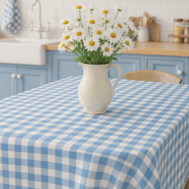 Bauernstil Blau und Weiß Gingham Tischdecke