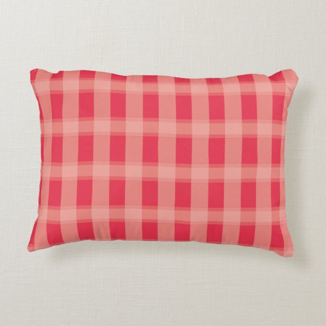 Bauernstil Kariert Dekokissen (Rückseite)