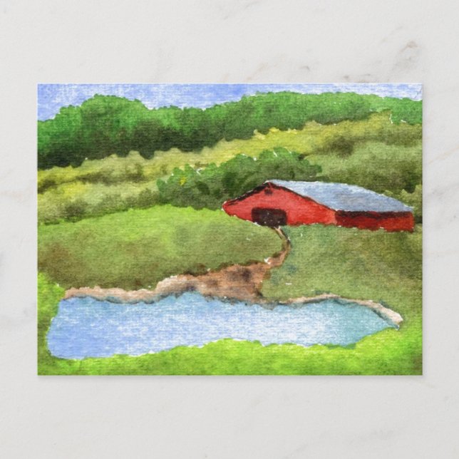 "Bauernteich" - Postkarte für Landstraßen (Vorderseite)