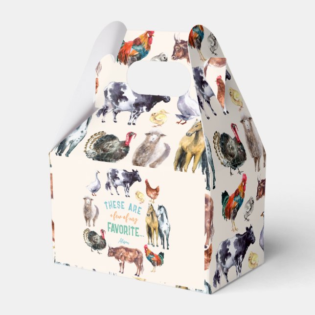 Bauerntier Dies sind ein paar meiner Aquarellfarbe Geschenkschachtel (Vorderseite)