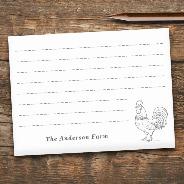 Bauernumlaufprogramm Post-it Klebezettel (Farm Rooster Post-it Notes)
