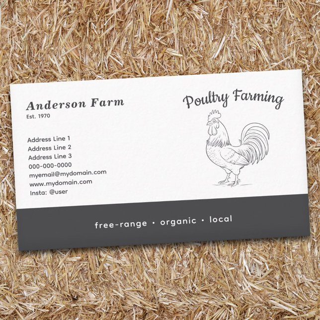 Bauernumlaufprogramm Visitenkarte (Farm Rooster Business Card)