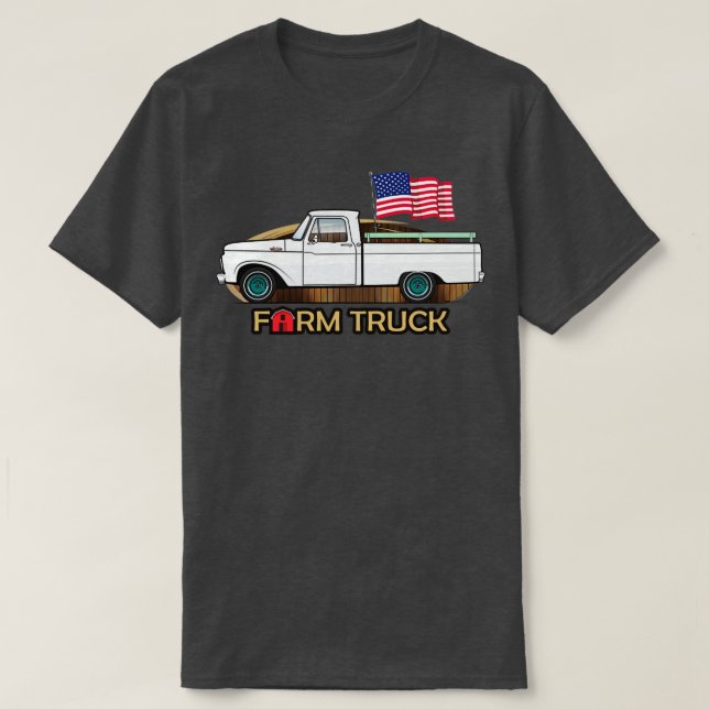 Bauernwagen Weiß T-Shirt (Design vorne)