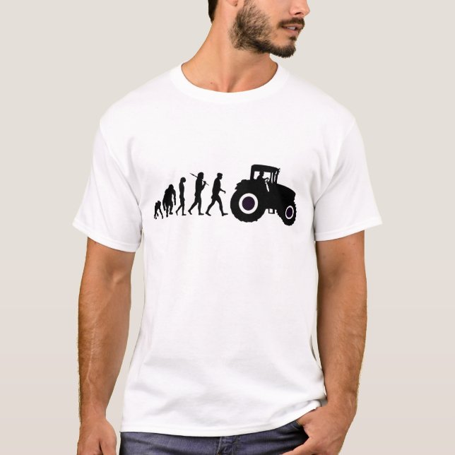 Bauers-Evolution der Landwirtschaft der T-Shirt (Vorderseite)