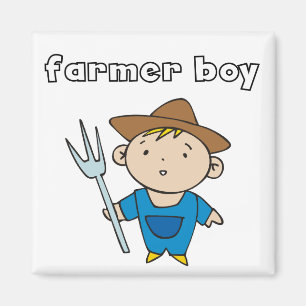 Bauers-Jungen-T-Shirts und Geschenke Magnet