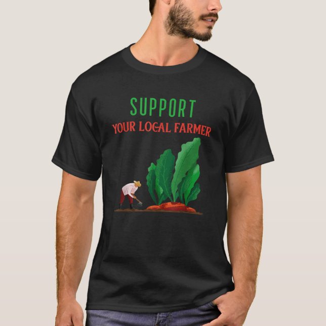 Bauer's Market Agriculture unterstützt Ihre lokale T-Shirt (Vorderseite)