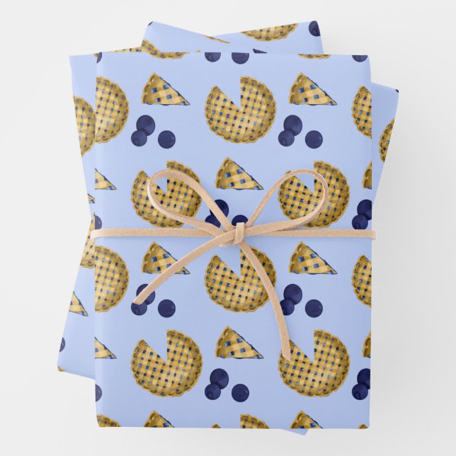 Bauer's Market Blueberry Pie Summer Housewarming Geschenkpapier Set (Beispiel)
