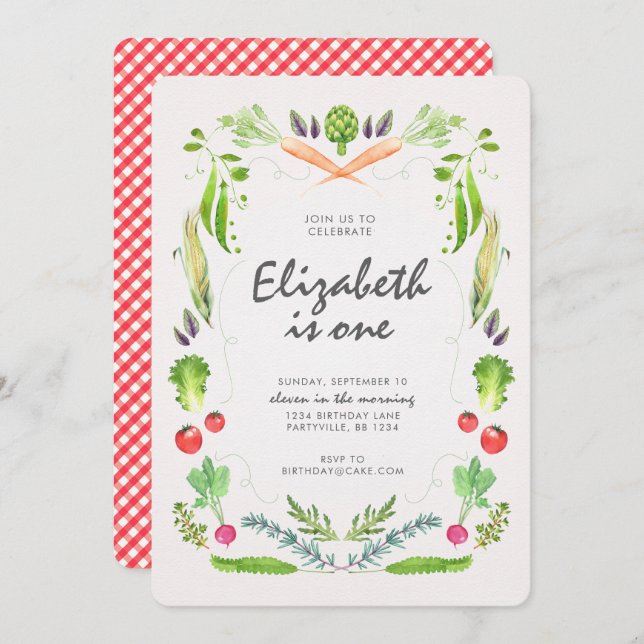 Bauers-Markt-Geburtstags-Einladung Einladung (Vorne/Hinten)