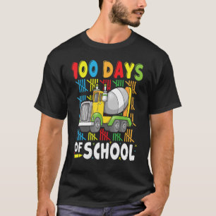 Baufahrzeug 100 Tage Schulzement Mix T-Shirt