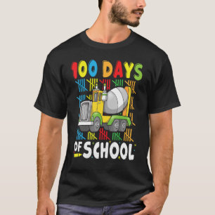 Baufahrzeug 100 Tage Schulzement Mix T-Shirt