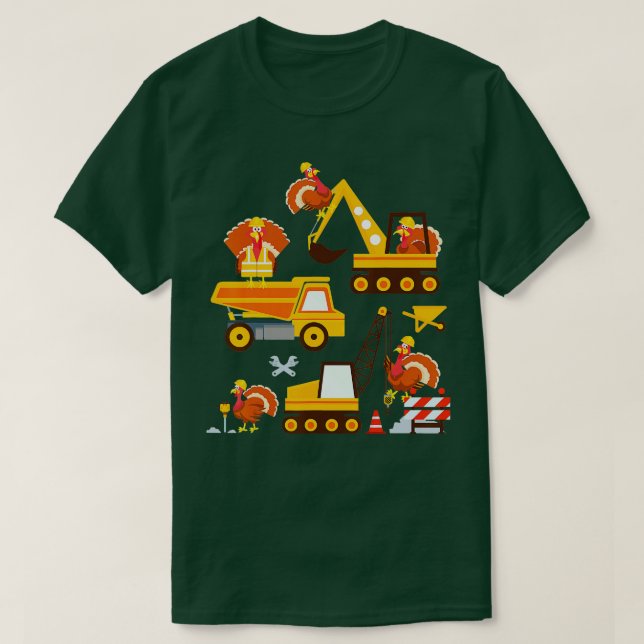 Baufahrzeug Erntedank Truck Türkei Junge T-Shirt (Design vorne)