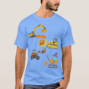 Baufahrzeug Halloween Kranwagen Pumpkin T-Shirt