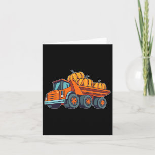 Baufahrzeug Halloween LKW Pumpkin Boys Karte