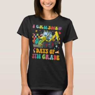 Baufahrzeug I zerschlug 100 Tage des 5. Gras T-Shirt