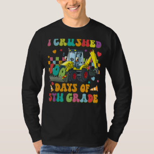 Baufahrzeug I zerschlug 100 Tage des 5. Gras T-Shirt