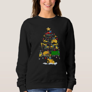 Baufahrzeuge Bagger Christbaum Dec Sweatshirt
