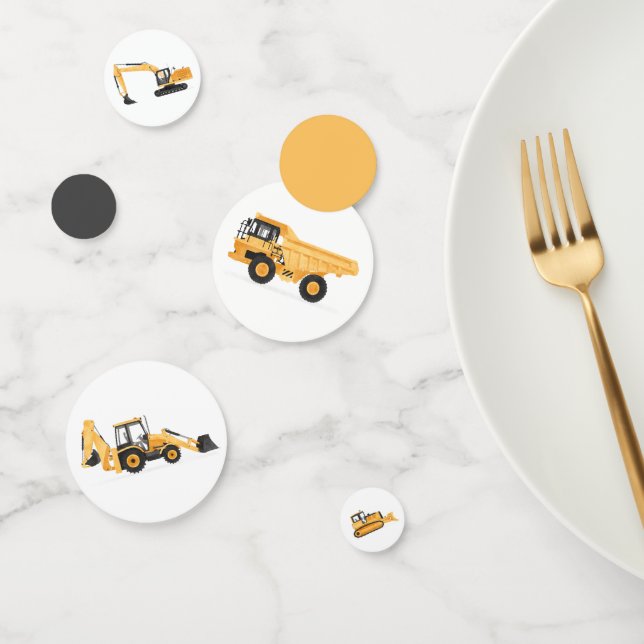 Baufahrzeuge Geburtstag {künstlerischen Konfetti (Gruppe)