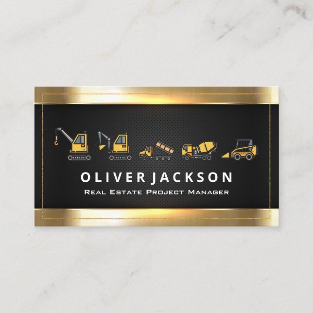 Baufahrzeuge | industriell visitenkarte (Vorderseite)