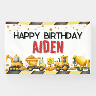 Baufröhliches Geburtstagsbanner Banner