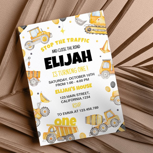 Baugewerbe 1. Geburtstag Einladung (Von Creator hochgeladen)