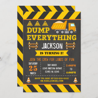 Baugewerbe Einladung | Dump Truck |