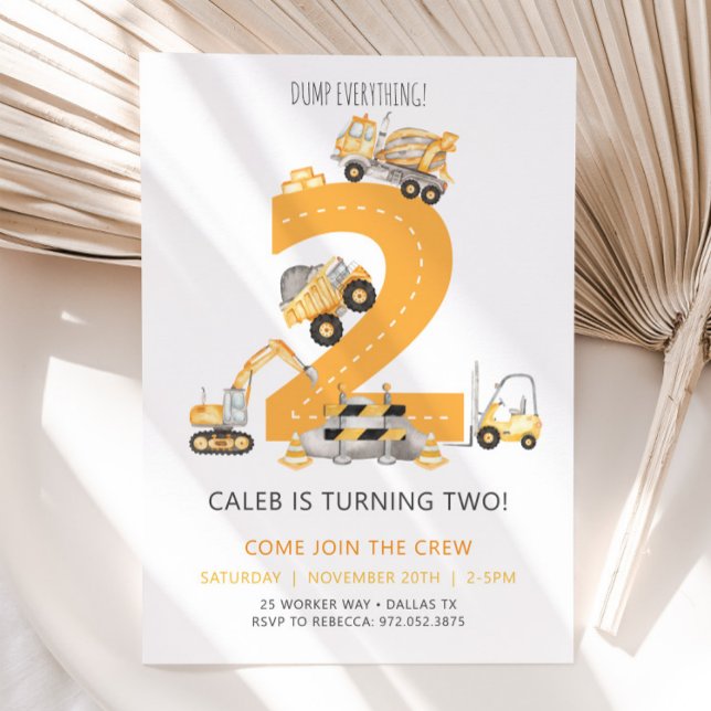 Baugewerbe Geburtstag Einladung 2. Geburtstag (Von Creator hochgeladen)