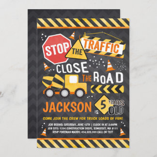 Baugewerbe Geburtstag Einladung Dump Truck Party