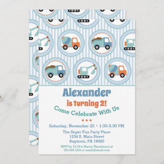 Baugewerbe Geburtstag Einladung Kleinkind 1. 2.