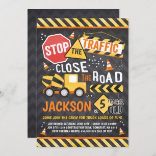 Baugewerbe Geburtstag Einladung Trucker Party