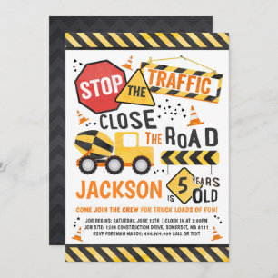Baugewerbe Geburtstag Einladung Trucker Party