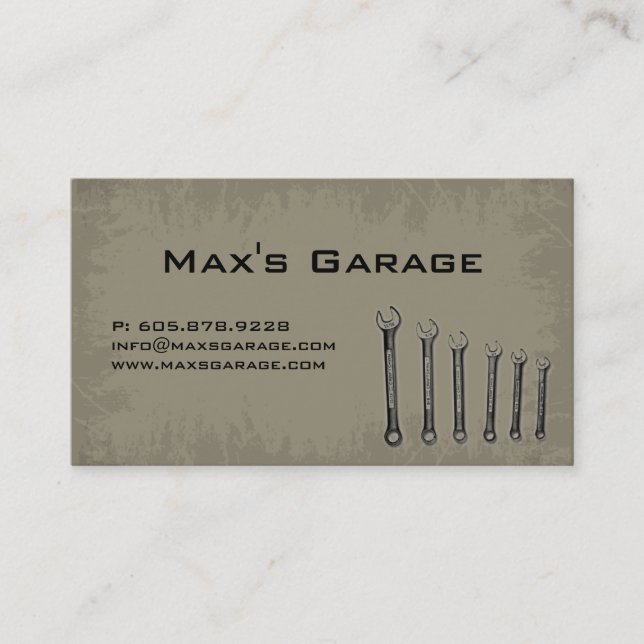 Baugewerbe-Karten-Auftragnehmer-Schlüssel Visitenkarte (Vorderseite)