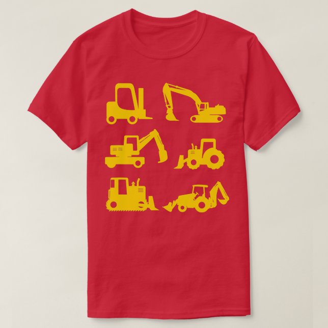 Baugräber LKW Kleinkinder Jungen Männer T-Shirt (Design vorne)