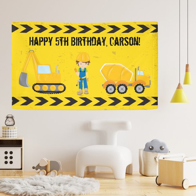 Baugrube Custom Kids Happy Birthday Banner (Von Creator hochgeladen)