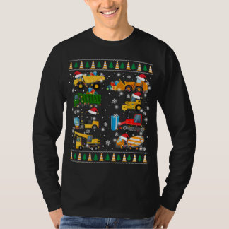 Baugrube Truck Santa Ugly Sweater Ch T-Shirt