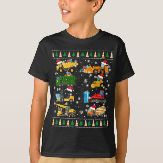 Baugrube Truck Santa Ugly Sweater Ch T-Shirt