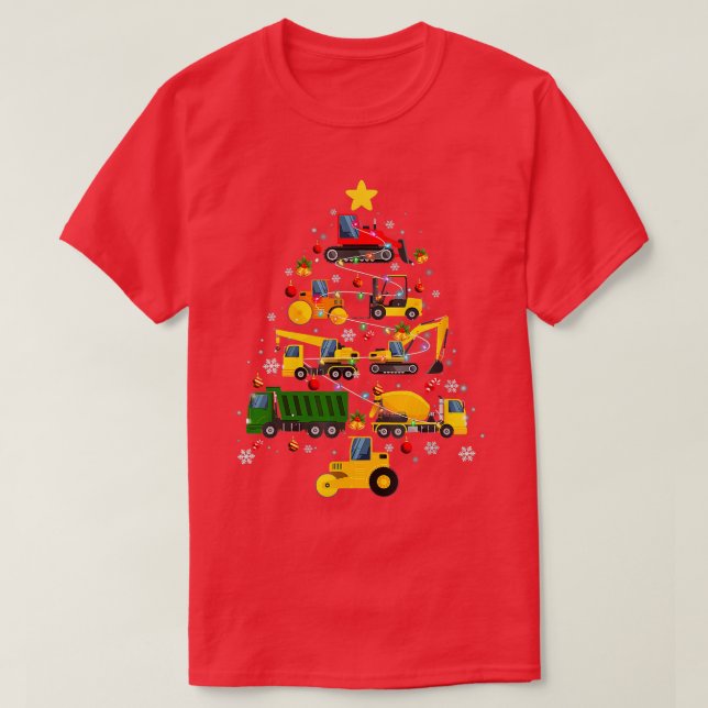 Baugrube Weihnachtsbaum für Jungen Gir T-Shirt (Design vorne)