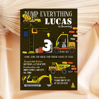 Bauhandgezeichnete Geburtstagseinladung Einladung