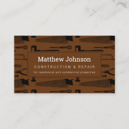 Bauhandyman Beruflich Brown Visitenkarte