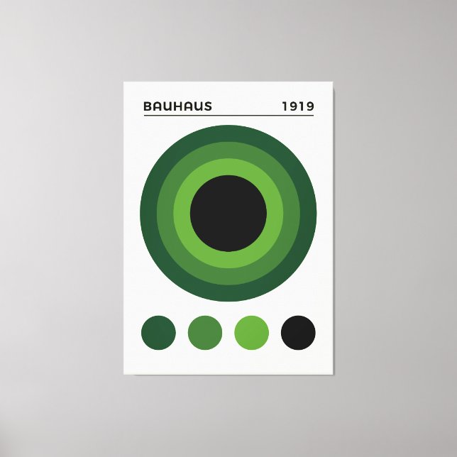 Bauhaus 1919 Concentric Circles Art, home decor  Leinwanddruck (Vorderseite)