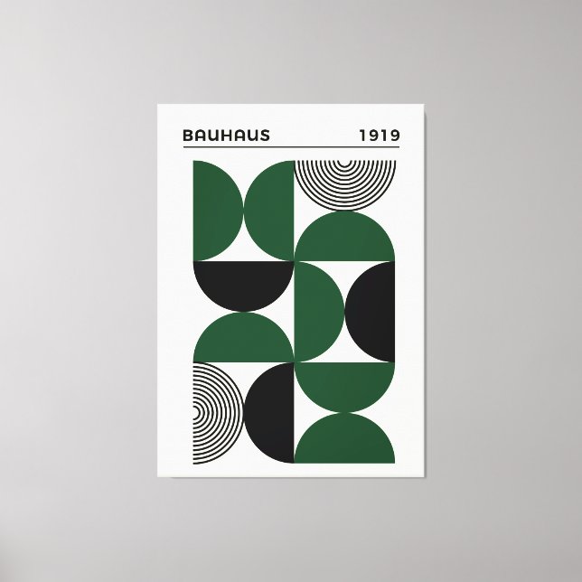 Bauhaus 1919 Geometric Circles Print, home decor Leinwanddruck (Vorderseite)