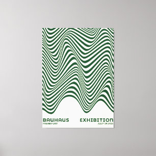 Bauhaus Abstrakte Wellen Wandkunst, für Wohnraumde Leinwanddruck
