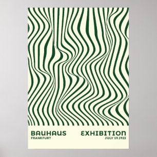 Bauhaus Abstrakte Wellen Wandkunst, für Wohnraumde Poster